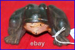 Vintage Cast Iron Frog Doorstop #3 3 Pounds 1.6 Ounces 5 Inches Long
