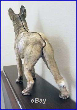 Vintage Cast Iron German Shepherd Dog 10 3/4 inches tall
