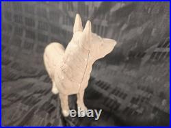 Vintage Cast Iron German Shepherd Doorstop Dog 5 Lbs 11 X 10 X 5