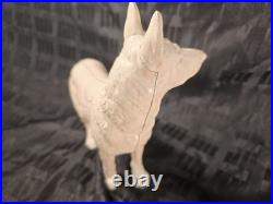 Vintage Cast Iron German Shepherd Doorstop Dog 5 Lbs 11 X 10 X 5