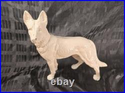 Vintage Cast Iron German Shepherd Doorstop Dog 5 Lbs 11 X 10 X 5