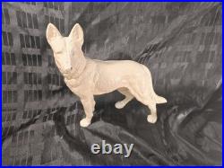 Vintage Cast Iron German Shepherd Doorstop Dog 5 Lbs 11 X 10 X 5