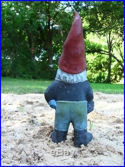 Vintage Cast Iron Gnome Doorstop 13 INCHES TALL 5.5 LBS