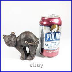 Vintage Cast Iron Halloween Cat Doorstop Paperweight Folk Art Possibly Hubley