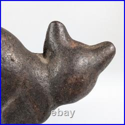 Vintage Cast Iron Halloween Cat Doorstop Paperweight Folk Art Possibly Hubley