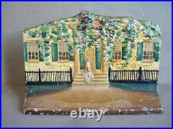 Vintage Cast Iron House with Woman Doorstop Eastern Specialty Mfg. No. 50