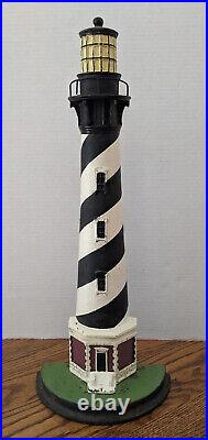Vintage Cast Iron Large Cape Hatteras Lighthouse Doorstop 21 Inches Tall