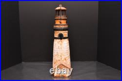 Vintage Cast Iron Lighthouse Door Stop 18 Candle Holder Lantern