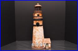 Vintage Cast Iron Lighthouse Door Stop 18 Candle Holder Lantern