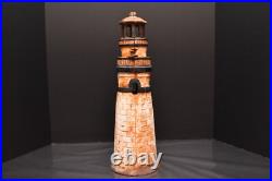 Vintage Cast Iron Lighthouse Door Stop 18 Candle Holder Lantern