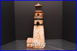 Vintage Cast Iron Lighthouse Door Stop 18 Candle Holder Lantern