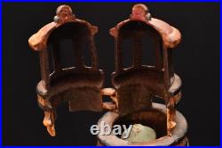 Vintage Cast Iron Lighthouse Door Stop 18 Candle Holder Lantern