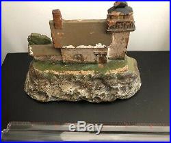 Vintage Cast Iron Lighthouse Keepers Home Doorstop Original Paint
