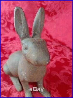 Vintage Cast Iron Rabbit Bunny 18 Lb Door Stop