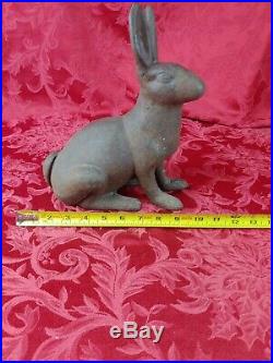 Vintage Cast Iron Rabbit Bunny 18 Lb Door Stop