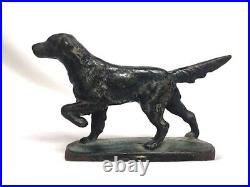 Vintage Cast Iron Retriever Pointer Dog Figural Door Stop Paperweight Old Vintage Cast Iron Retriever Pointer Dog Figural Door Stop Paperweight Old