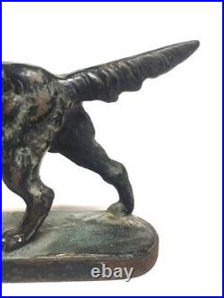 Vintage Cast Iron Retriever Pointer Dog Figural Door Stop Paperweight Old Vintage Cast Iron Retriever Pointer Dog Figural Door Stop Paperweight Old