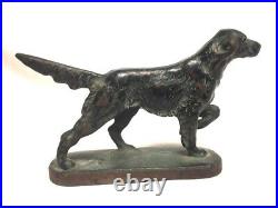 Vintage Cast Iron Retriever Pointer Dog Figural Door Stop Paperweight Old Vintage Cast Iron Retriever Pointer Dog Figural Door Stop Paperweight Old