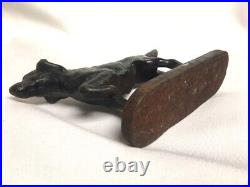 Vintage Cast Iron Retriever Pointer Dog Figural Door Stop Paperweight Old Vintage Cast Iron Retriever Pointer Dog Figural Door Stop Paperweight Old
