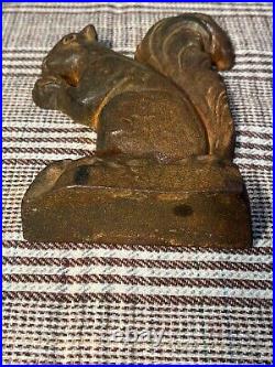Vintage Cast Iron Squirrel 8 Doorstop