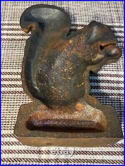 Vintage Cast Iron Squirrel 8 Doorstop