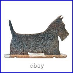 Vintage Cast Iron Standing Scottish Terrier Scottie Dog Doorstop Statue