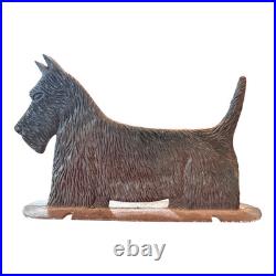 Vintage Cast Iron Standing Scottish Terrier Scottie Dog Doorstop Statue