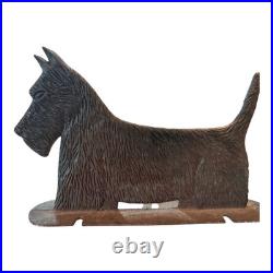 Vintage Cast Iron Standing Scottish Terrier Scottie Dog Doorstop Statue