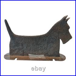 Vintage Cast Iron Standing Scottish Terrier Scottie Dog Doorstop Statue