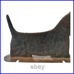 Vintage Cast Iron Standing Scottish Terrier Scottie Dog Doorstop Statue
