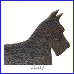 Vintage Cast Iron Standing Scottish Terrier Scottie Dog Doorstop Statue