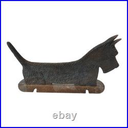 Vintage Cast Iron Standing Scottish Terrier Scottie Dog Doorstop Statue