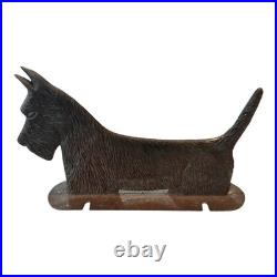 Vintage Cast Iron Standing Scottish Terrier Scottie Dog Doorstop Statue