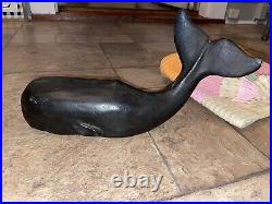 Vintage Cast Iron Whale Moby Dick Large Heavy