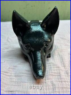 Vintage Fox Head Cast Iron Door Stop Vintage Fox Head Cast Iron Door Stop