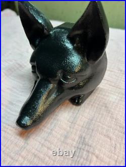 Vintage Fox Head Cast Iron Door Stop Vintage Fox Head Cast Iron Door Stop