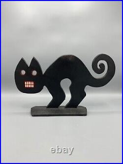 Vintage Halloween MMA CAST IRON BLACK CAT Door Stop Metropolitan Museum 1989