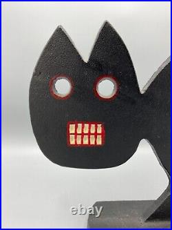 Vintage Halloween MMA CAST IRON BLACK CAT Door Stop Metropolitan Museum 1989