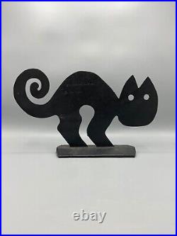 Vintage Halloween MMA CAST IRON BLACK CAT Door Stop Metropolitan Museum 1989