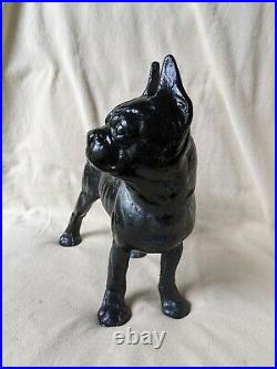 Vintage Heavy Cast Iron Boston Terrier Bulldog Doorstop or Fireside Piece 10