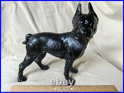 Vintage Heavy Cast Iron Boston Terrier Bulldog Doorstop or Fireside Piece 10