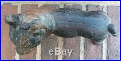 Vintage Hubley Boxer Boston Terrier Dog Cast Iron Door Stop 6 Lbs 6 ozs