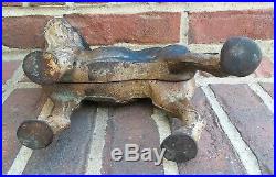 Vintage Hubley Boxer Boston Terrier Dog Cast Iron Door Stop 6 Lbs 6 ozs