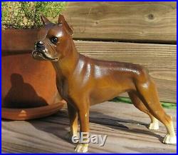 Vintage Hubley Boxer Dog Cast Iron Doorstop Original
