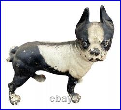 Vintage Hubley Cast Iron Boston Terrier Bull Dog Door Stop 10 1/4 X 9 1/2 Vintage Hubley Cast Iron Boston Terrier Bull Dog Door Stop 10 1/4 X 9 1/2