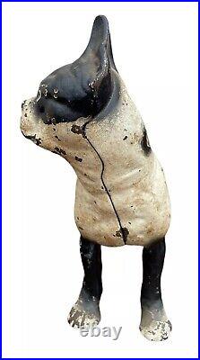Vintage Hubley Cast Iron Boston Terrier Bull Dog Door Stop 10 1/4 X 9 1/2 Vintage Hubley Cast Iron Boston Terrier Bull Dog Door Stop 10 1/4 X 9 1/2