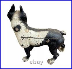 Vintage Hubley Cast Iron Boston Terrier Bull Dog Door Stop 10 1/4 X 9 1/2 Vintage Hubley Cast Iron Boston Terrier Bull Dog Door Stop 10 1/4 X 9 1/2