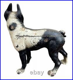 Vintage Hubley Cast Iron Boston Terrier Bull Dog Door Stop 10 1/4 X 9 1/2 Vintage Hubley Cast Iron Boston Terrier Bull Dog Door Stop 10 1/4 X 9 1/2