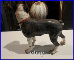 Vintage Hubley Cast Iron Boston Terrier Dog Door Stop Figurine Statue Original