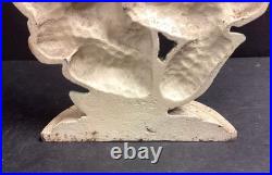 Vintage Hubley Cast Iron Door Stop No. 472 Tiger Lilies Great Original Paint